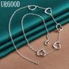 925 Sterling Silver Heart Necklace Fashion Jewelry