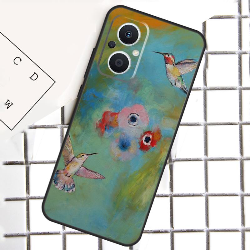 Чехол для телефона с колибри для OPPO Reno 13F 13 12 11 14 F 10 Pro 8T 7 8 Lite OPPO Find X9 X6 X5 X8 Pro