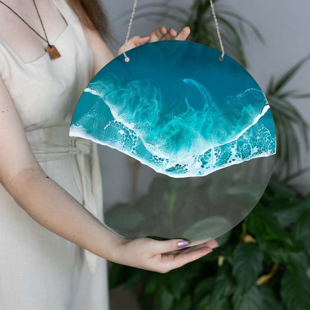 Ocean-Wave Wall Hanging Beach Bathroom Decor And Accessories,Beach Themed Sign