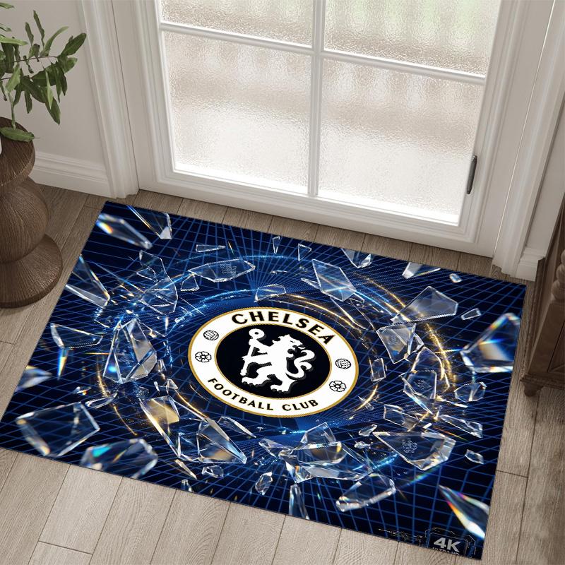Дизайн Chelsea FC Хрустальный Велюровый Ковер Уютный Не?Нескользящий ковер с принтом для спальни, гостиной, прихожей