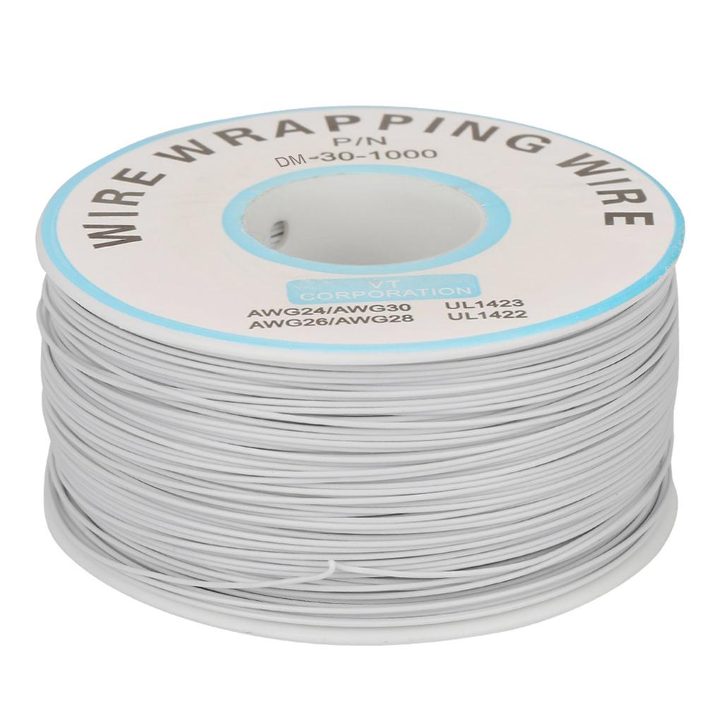 1 рулон обмотки провода одинарная медная жила кабеля 30AWG диаметр сердечника 0,25 мм (желтый)