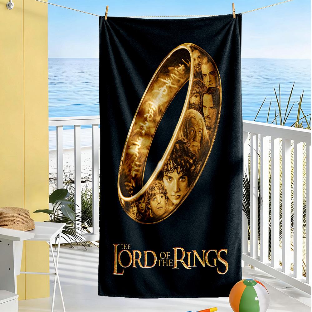 Lord Rings Beach Towel Super Soft Microfiber Quickdry Fabric Comfortable Lightweight Suitable for Swimming, Gym, Camping, Yoga Vacation