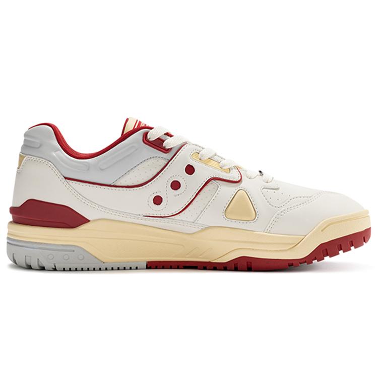 SAUCONY Кроссовки 90 Кожаные Повседневные Нескользящие Износостойкие Низкие Скейтборд Обувь Унисекс Красный Белый S79035-5