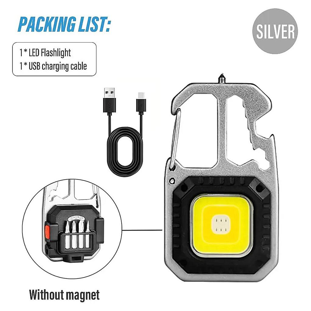 Portable Flashlight Keychain Light Mini Camping Life Waterproof 500Lm Rechargeable Spotlight Led Work