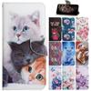 Кожаный чехол-книжка для Samsung Galaxy A70 A50 A20e A10s A20s A30 A30s A40, чехлы с милым котом и розой, флип-кошелек, задняя крышка для телефона, женская