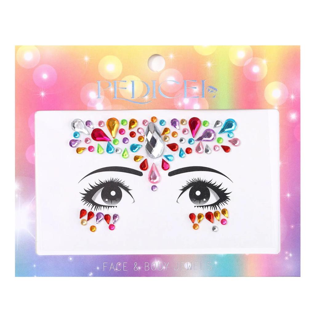 Colourful Kids Makeup Face Stickers Crystal Diamonds Gemstones Girls Women Holiday Glitter Party Self Adhesive Eye Face Tattoos