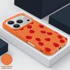 Чехол для iPhone 18 Pro Max С принтом милых вишен Кожаная текстура Силиконовая крышка Для iPhone 17 16 15 14 13 Pro Max 16E 17E