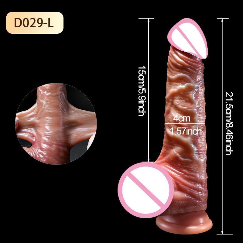 Realistic Dildos for Women Skin Sliding Foreskin Testicles Dildo Anal Vaginal Stimulation Strapon Big Penis Sex Toys for Woman