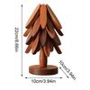 Wooden Insulating Coasters 4 tripods and 1 bracket Tree Folding Placemats Anti Scald Heat Resistant Table Decor Mats Pot Holder