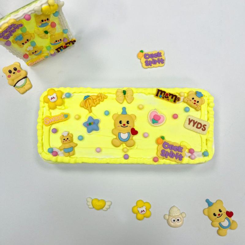 Набор для пенала из кремового клея ручной работы – Креативный и милый набор студенческой канцелярии