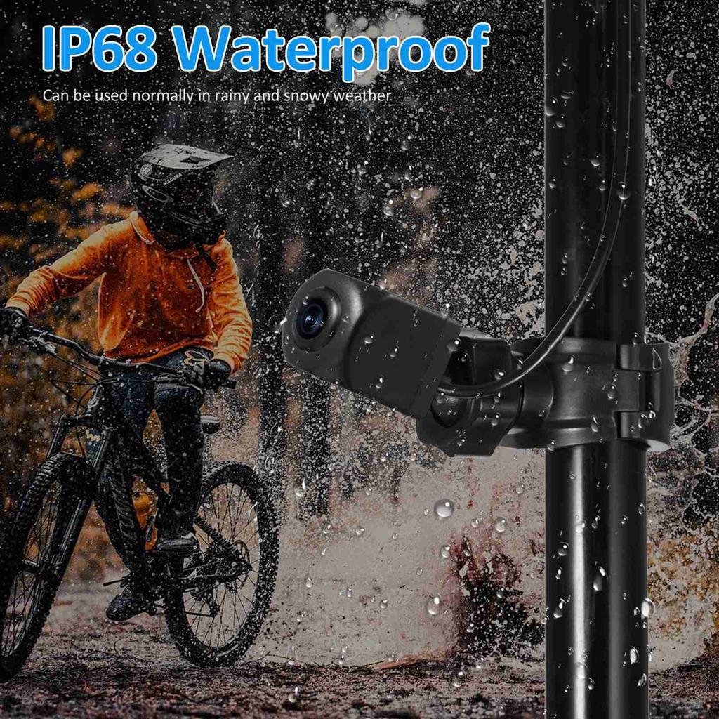 Камера заднего вида для велосипеда 1080P, аккумулятор 5000 мАч, 4,3-дюймовый экран, камера заднего вида для горного велосипеда