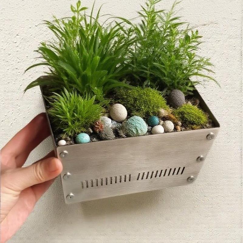 Stainless Steel Flower Pot Decorative Flowerpots Elegant Succulent Plant Pots Minimalist Luxury Flowerpot Garden Decorations