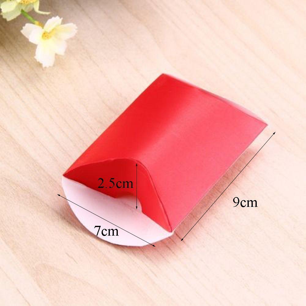 10/50pcs Cute Wedding Favors Present pouch Paper Candy Boxes Christmas Kraft Gift Bag Pillow Shape