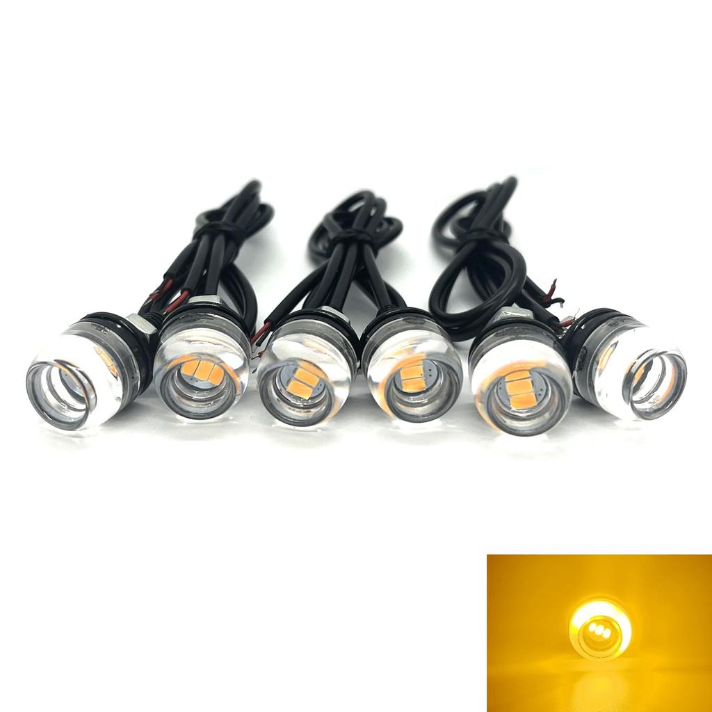 Motorcycle Turn Signal LED 12V Motorcycle Decorative Light Ultra Small Turn Signal High Brightness Mini Nano Front and Rear Turn Signal M6 Screw