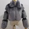 Европейская и американская меховая куртка женская imitation fur женская splicing lapel artificial spot new
