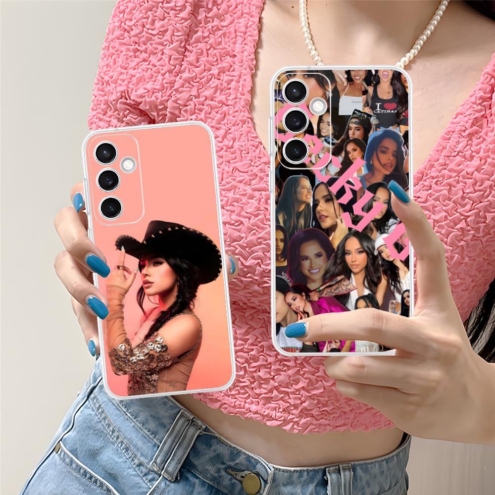 Модный прозрачный чехол для мобильного телефона Becky G для Samsung Galaxy S25 S24 S23 S22 S21Plus FE Ultra Красочная крышка