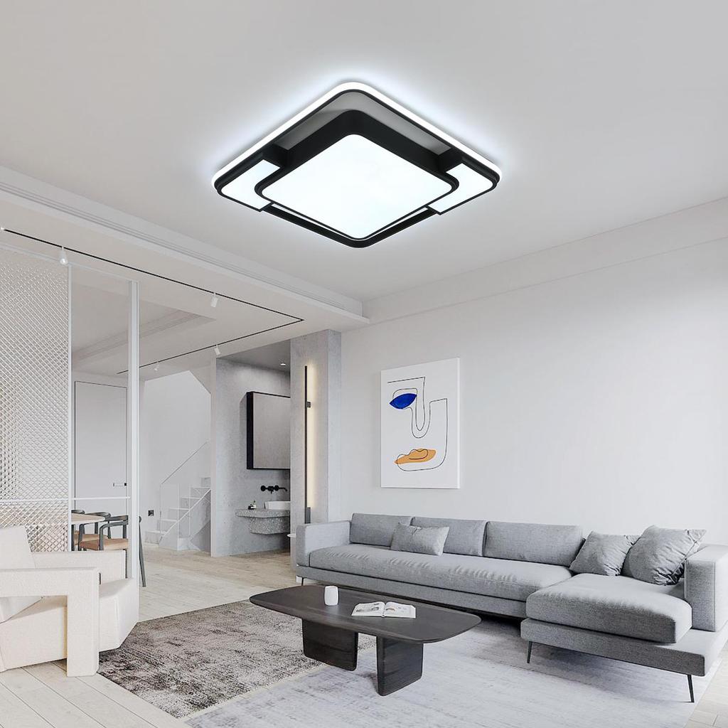 Современный светодиодный потолочный светильник для гостиной, спальни, столовой, кухни, дома, ресторана, квадратная люстра, светильники