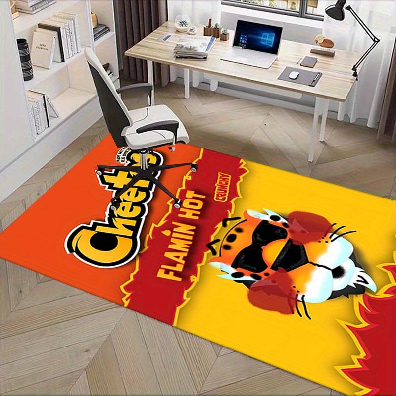 Cheetos, Flamin, Честер Гепард Ковер для офиса Мягкий полиэстер Ковер для прихожей Моющийся Нескользящий Мач