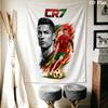 C Ronaldo Wall Tapestry Aesthetic Wall Hanging Printed Fabric Blanket Decorative Tapestries for Bedroom Living Room Home Decor