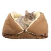 Pet Health Hall Лежанка для питомца для средних всех больших средних 4-сторонняя (Собака кошка) Собаки, Пушистый, Моющийся, Сезоны, Подушка, Теплый, (Бежевый, Размер, Двусторонний)