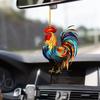 Уникальное рождественское акриловое подвесное украшение в виде петуха для яркого стиля салона автомобиля