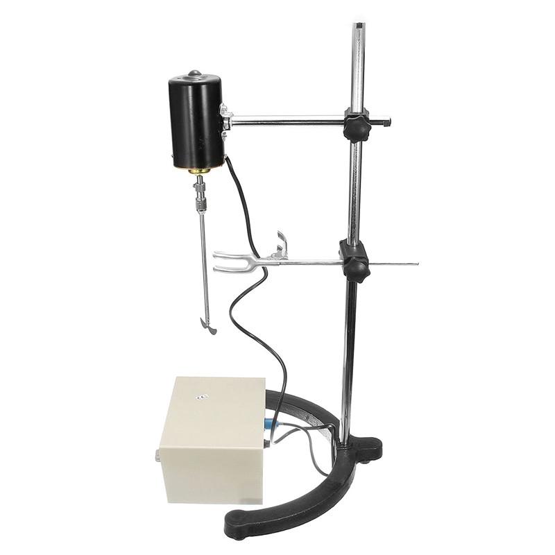 100W 3000rpm Dual Control Mixer Electric Lab Mixer Overhead Stirrer Adjustable Churn Stir Machine Blenders Laboratory Stirrer