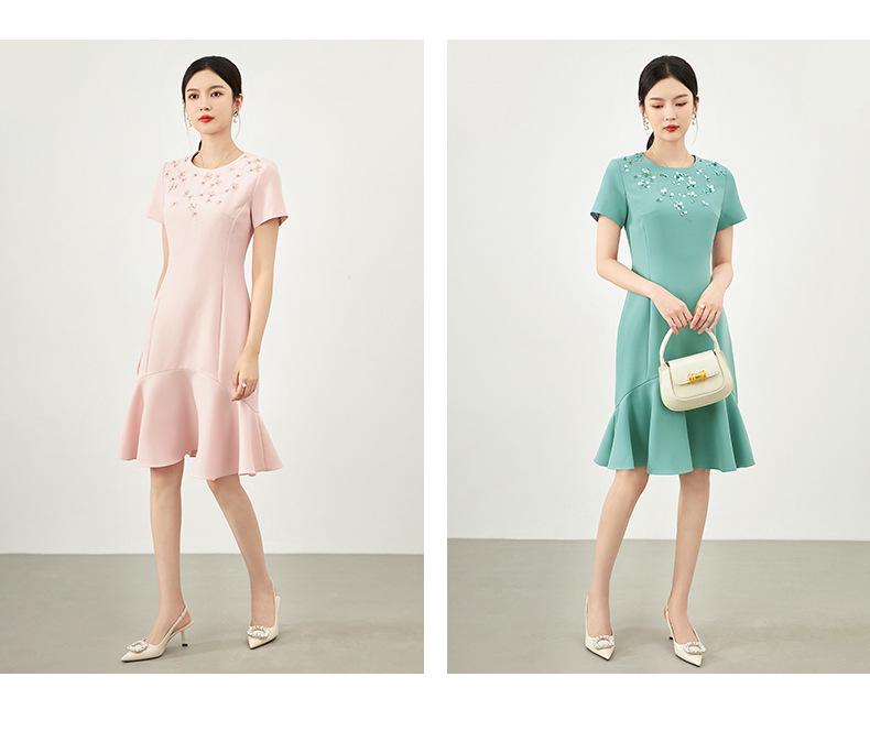 Летнее 2024 года облегающее женское платье со стразами и бриллиантами