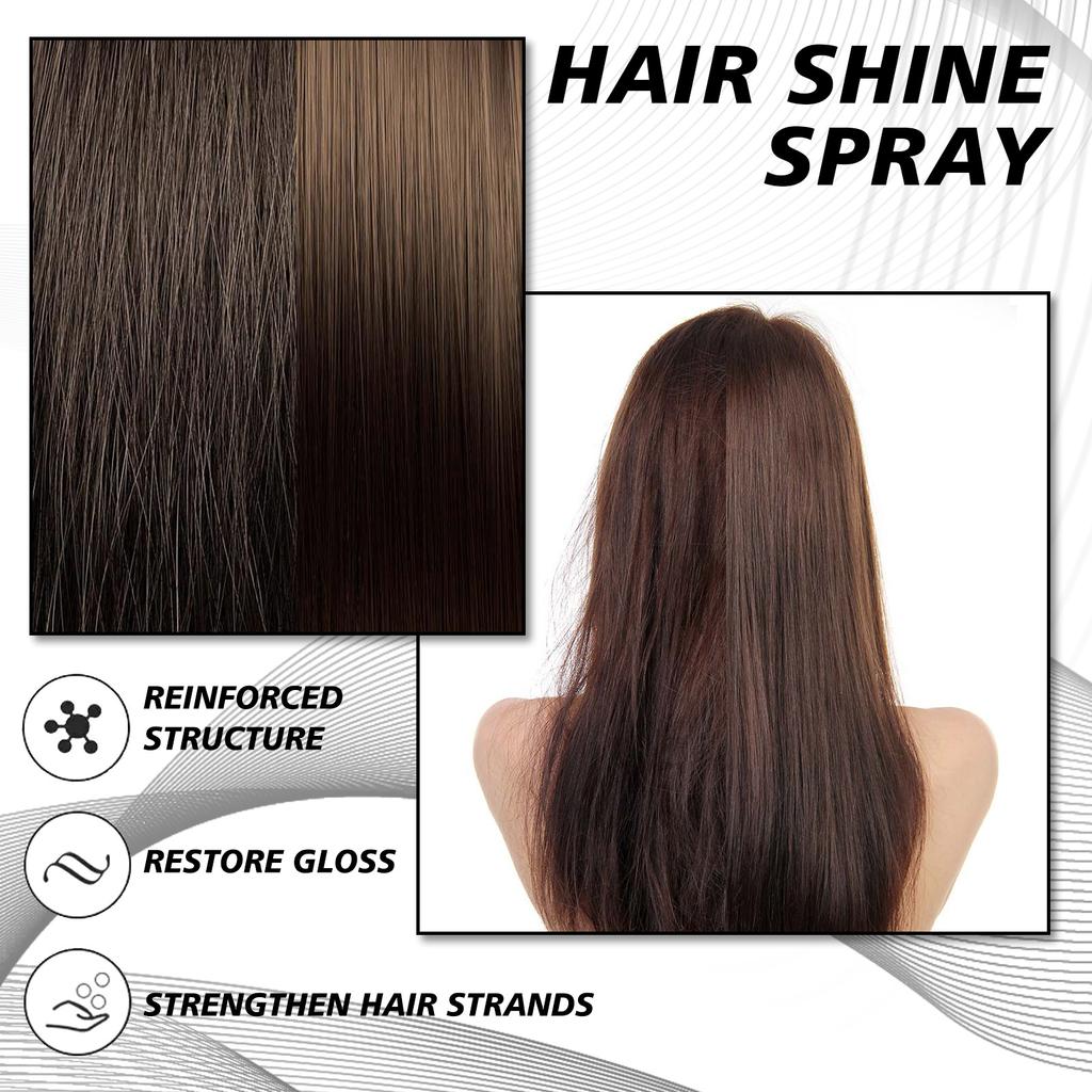 EELHOE Спрей для блеска волос, 120 мл, несмываемый спрей-кондиционер для ухода за волосами, масляный туман, блестящий и гладкий спрей для восстановления сухих волос