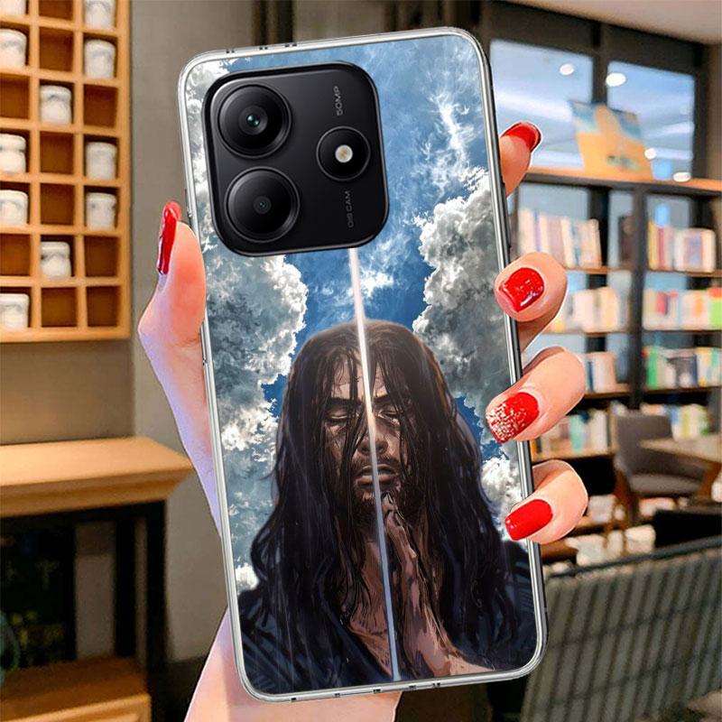 Anime Vagabond Samurai Phone Case For Xiaomi Redmi Note 15 14 13 12 11 10 Pro Plus 14S 12S 11S 11T 11E 10S Soft Fundas Shell Red