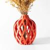 Ваза «Устрица» 3D - Элегантный 3D-печатный декор из экологичного PLA, идеально подходит для современных интерьеров (Насыщенный оранжевый)