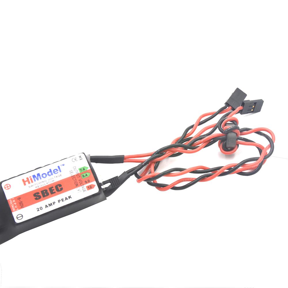 20A Switching Voltage Regulator SBEC UBEC 2-12s Input Two Lines 5.0V/7.4V/8.4V/9V/12V Output for RC Airplane Car Boat DIY Model