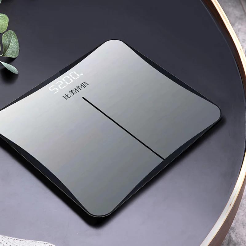 Стеклянные умные электронные весы USB зарядка ЖК-дисплей взвешивание тела цифровые весы для взвешивания тела напольные весы