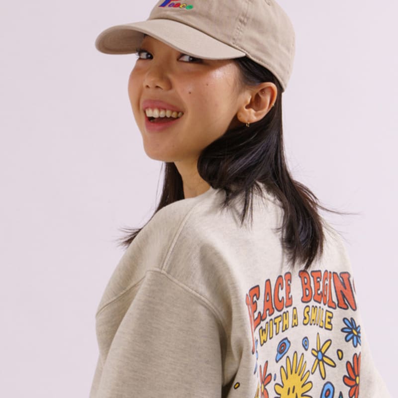 BIGWAVE COLLECTIVE 24H PEACE SMILE WASHED кепка (ПЕСОЧНЫЙ ХАКИ)
