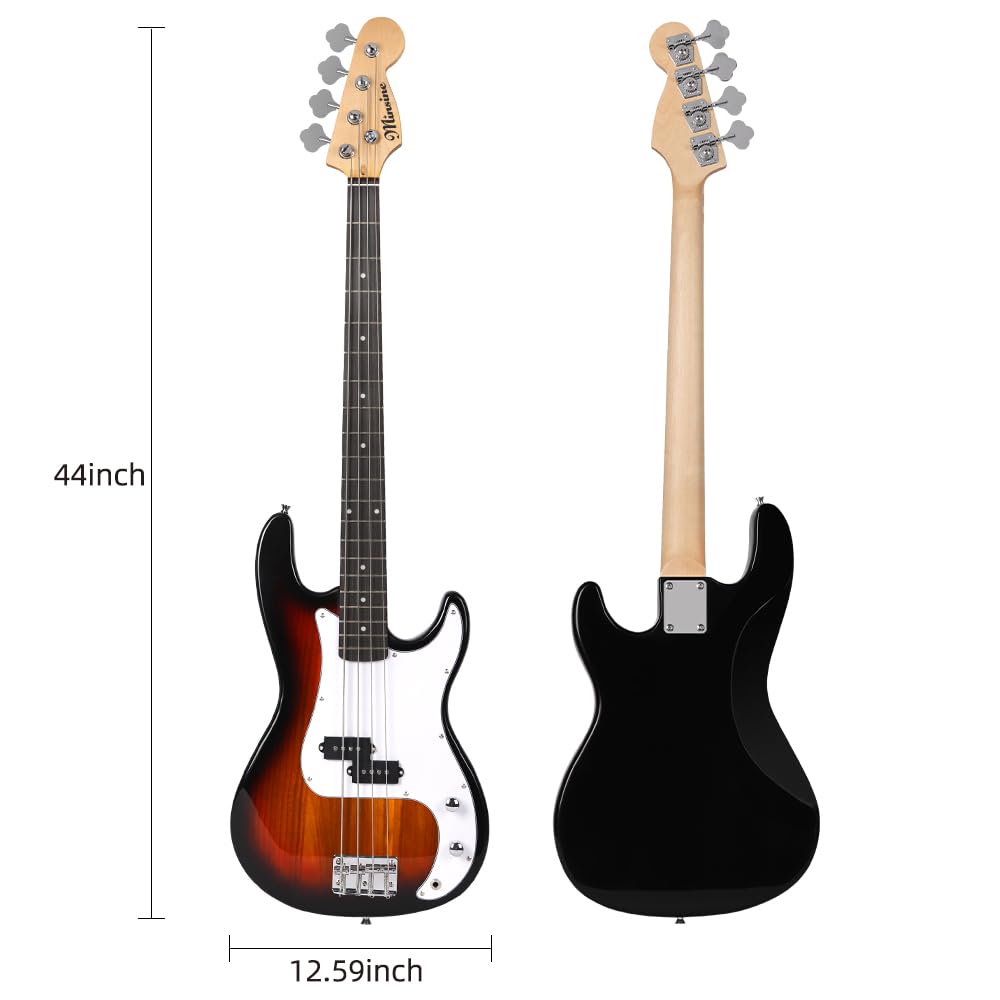 Набор электробас-гитары Bullfighter с принадлежностями, 4-струнный электробас, набор для начинающих, вводное выступление, рок-инструмент, набор бас-гитары, (FD-Закат)