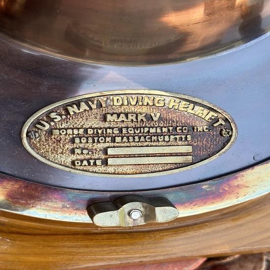Шлем для подводного плавания коммандос с подставкой Шлем для подводного плавания с аквалангом Шлем ВМС США для дайверов Mark V Морской шлем для глубоководного дайвинга Темно-коричневый шлем для подводного плавания