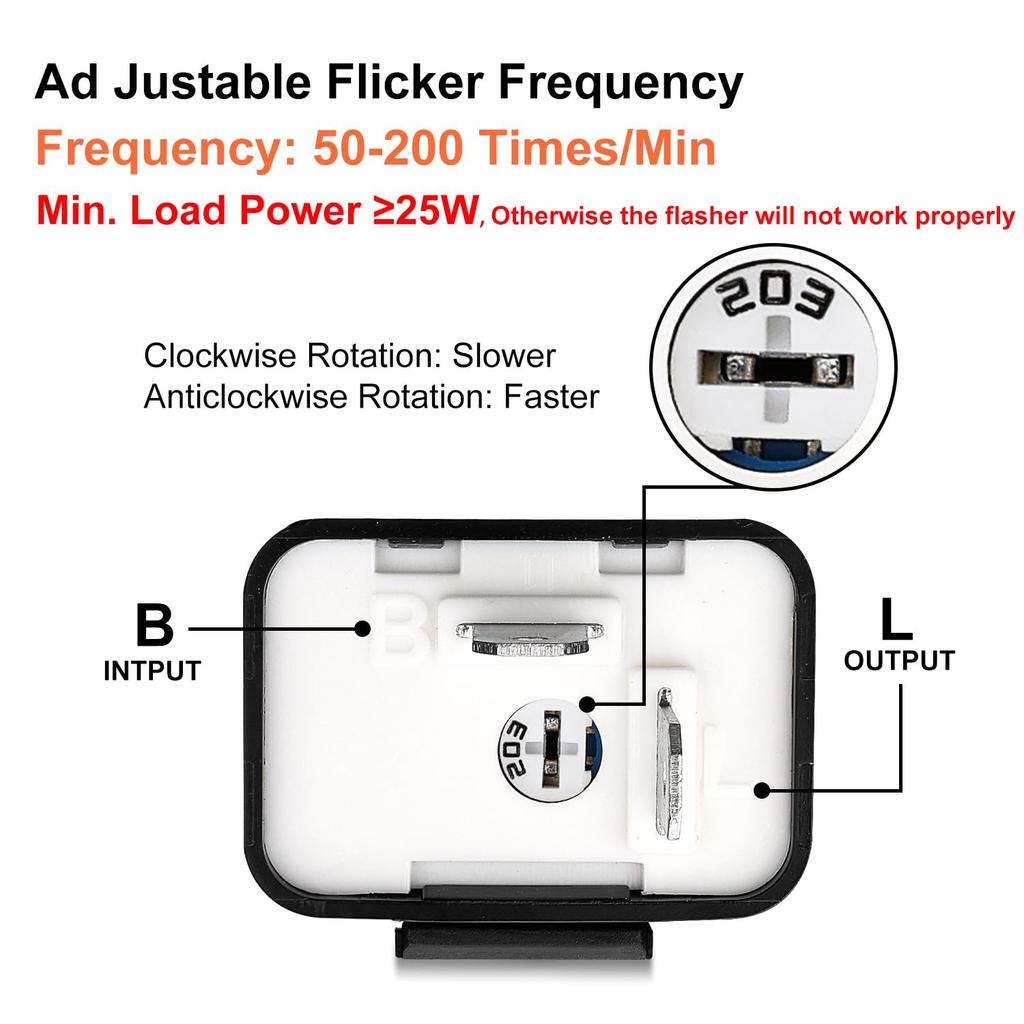 Weasch 2 шт. 12 В постоянного тока регулируемый контактный мигающий модуль Замена Совместимое светодиодное электронное реле-мигалка для