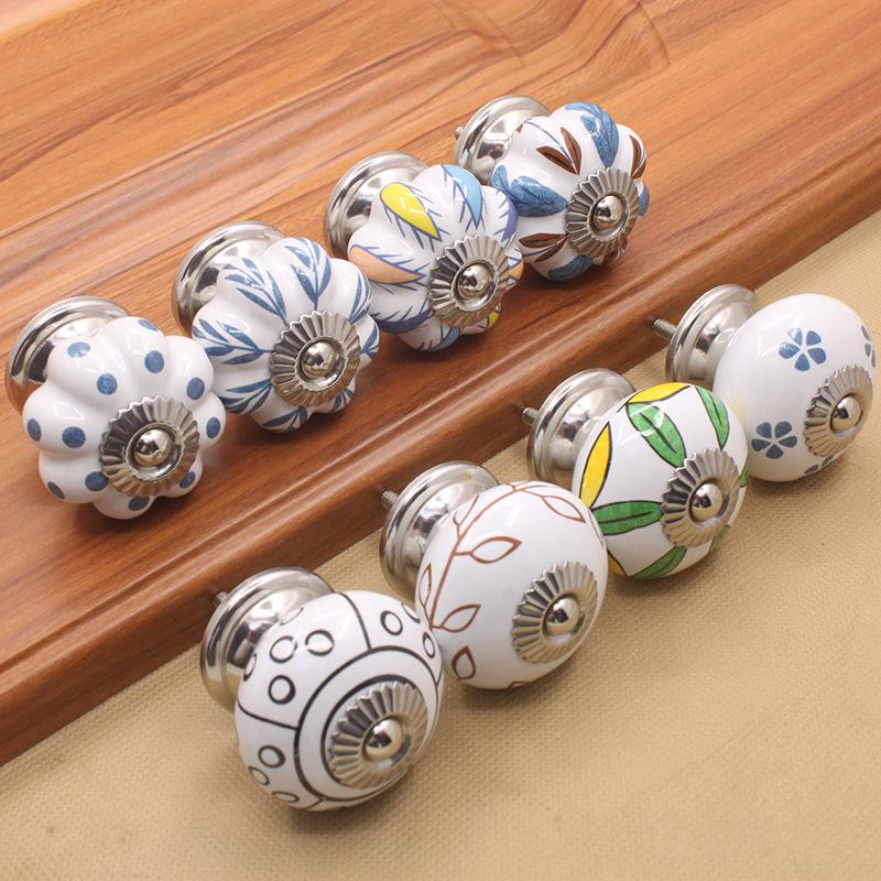 Керамическая ручка с одним отверстием в европейском стиле для шкафов и ящиков