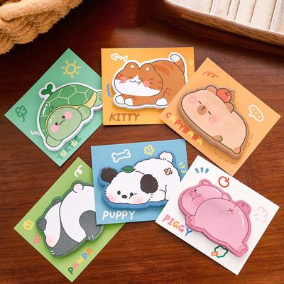 1 шт. наклейка милые кавайные животные липкие заметки блокнот блокноты офис школьные принадлежности канцелярские принадлежности закладка пост