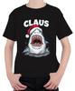 CLAUS Christmas Shark Santa Hat Shark Movie Parody Unisex Kids T-Shirt