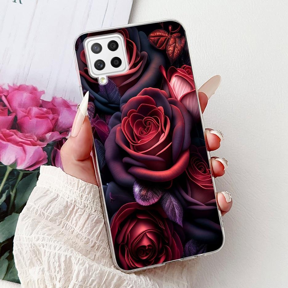 Чехол для Samsung Galaxy A22 4G Цветы Расписной Чехол Мягкий Тонкий Чехол для Телефона Для Samsung A22 A 22 Galaxy A42 5G Чехлы Сумки