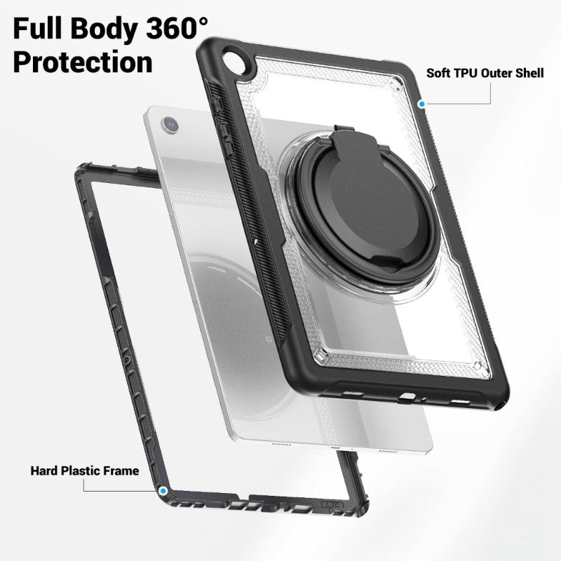 Чехол из ТПУ для Tab A9 Plus 11 дюймов 2023 года с вращающейся на 360 градусов подставкой, многоугловой, мягкий, легкий, защитный