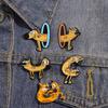 Colorful Cat and Dog Creative Cross Border Anime Brooch, Film and Television Cartoon Brooch, Clothing Accessories Collar Pin