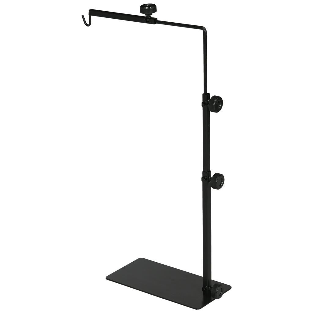 Heat Lamp Stand for Terrariums, Height-Adjustable, 40x15x95cm, Black