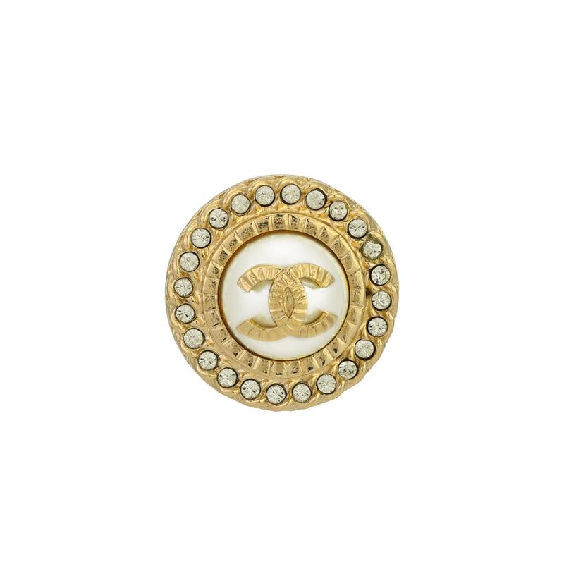 Chanel Круглые классические металлические серьги с двойным логотипом C для женщин