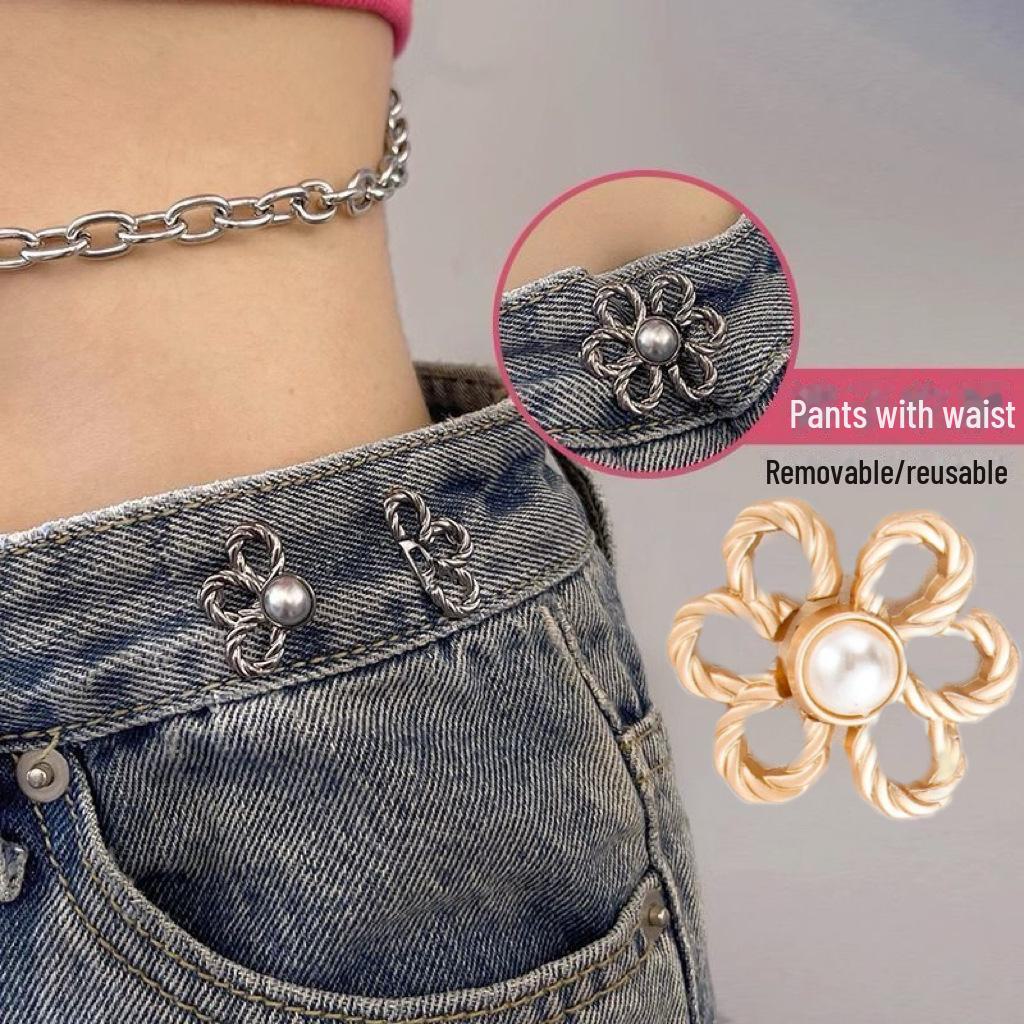Adjustable Alloy Waist Buckle - Seamless Detachable Pants Tightening Accessory