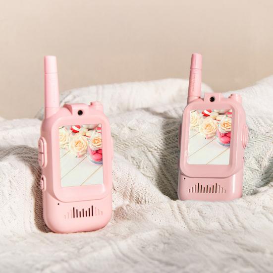 1 комплект Детский видеодомофон игрушка с изменяющим голос Перезаряжаемый Дальнего действия Портативный Беспроводной Домофон Для помещений и улицы Мальчики Девочки Двусторонняя радиосвязь Игрушка
