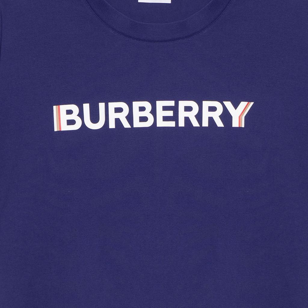 Burberry Футболки Мужские Синие С Круглым Вырезом Средние 80530131