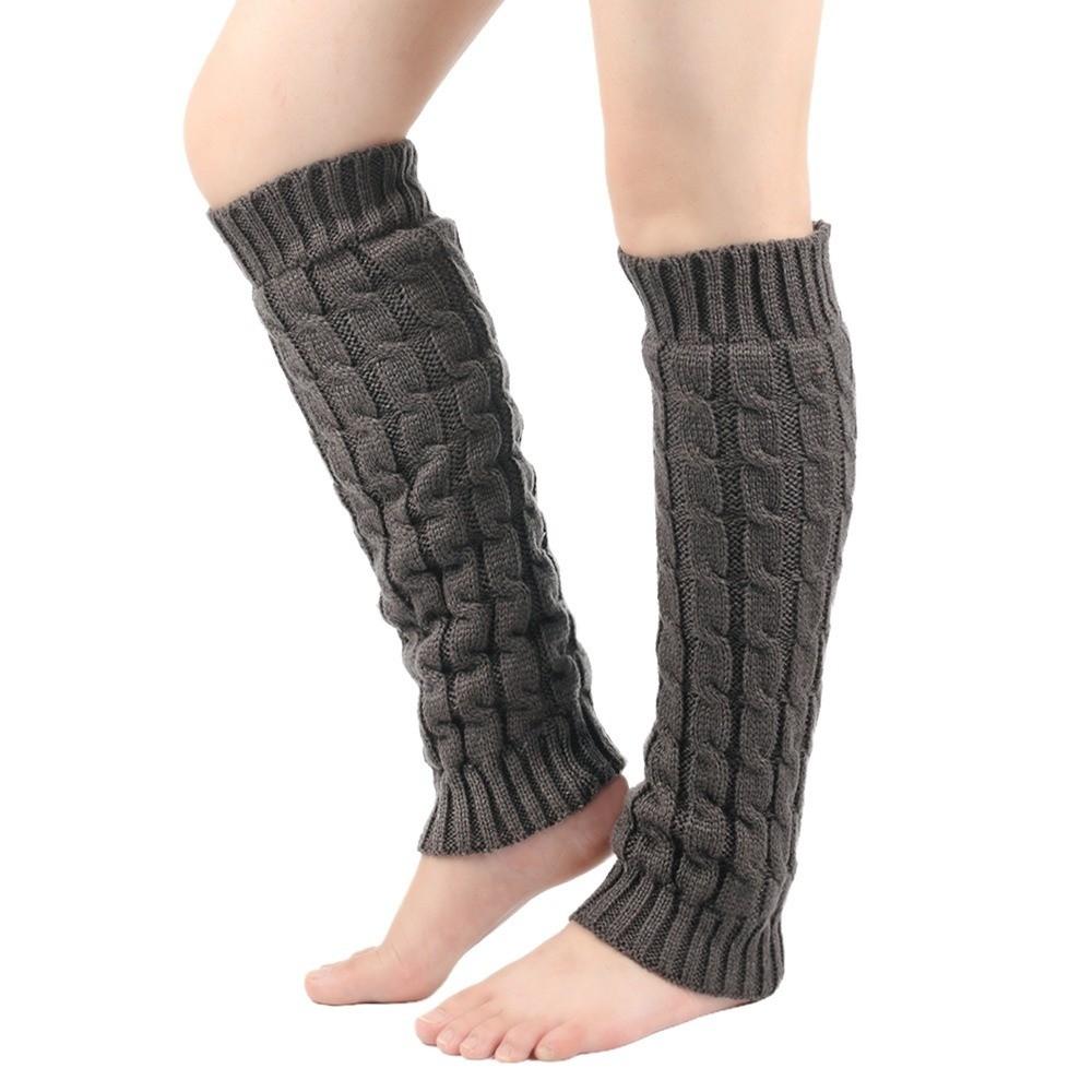 Зимние гетры до колена, утолщенные вязаные гетры, носки, флисовые гетры, уличная одежда