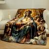 Virgin Mary Baby Angels Printed Blanket  Printed Blanket for Living Room Bed Couch lunch break Soft Cozy Blanket for Friend's festival Gift