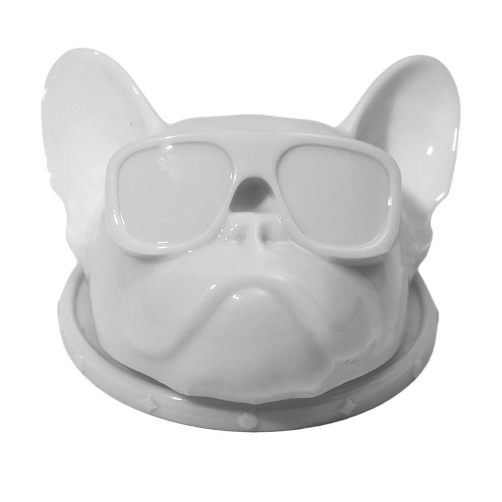 Защитная крышка кнопки запуска одним нажатием 3D Французский бульдог Наклейка на отделку автомобиля Кнопка запуска зажигания двигателя автомобиля Декоративная крышка